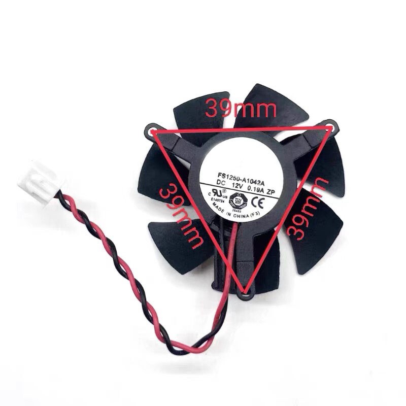 For FS1250-A1042A FS1250A1042A DC 12V 46MM 0.19A Cooling fan Graphics Card Fan