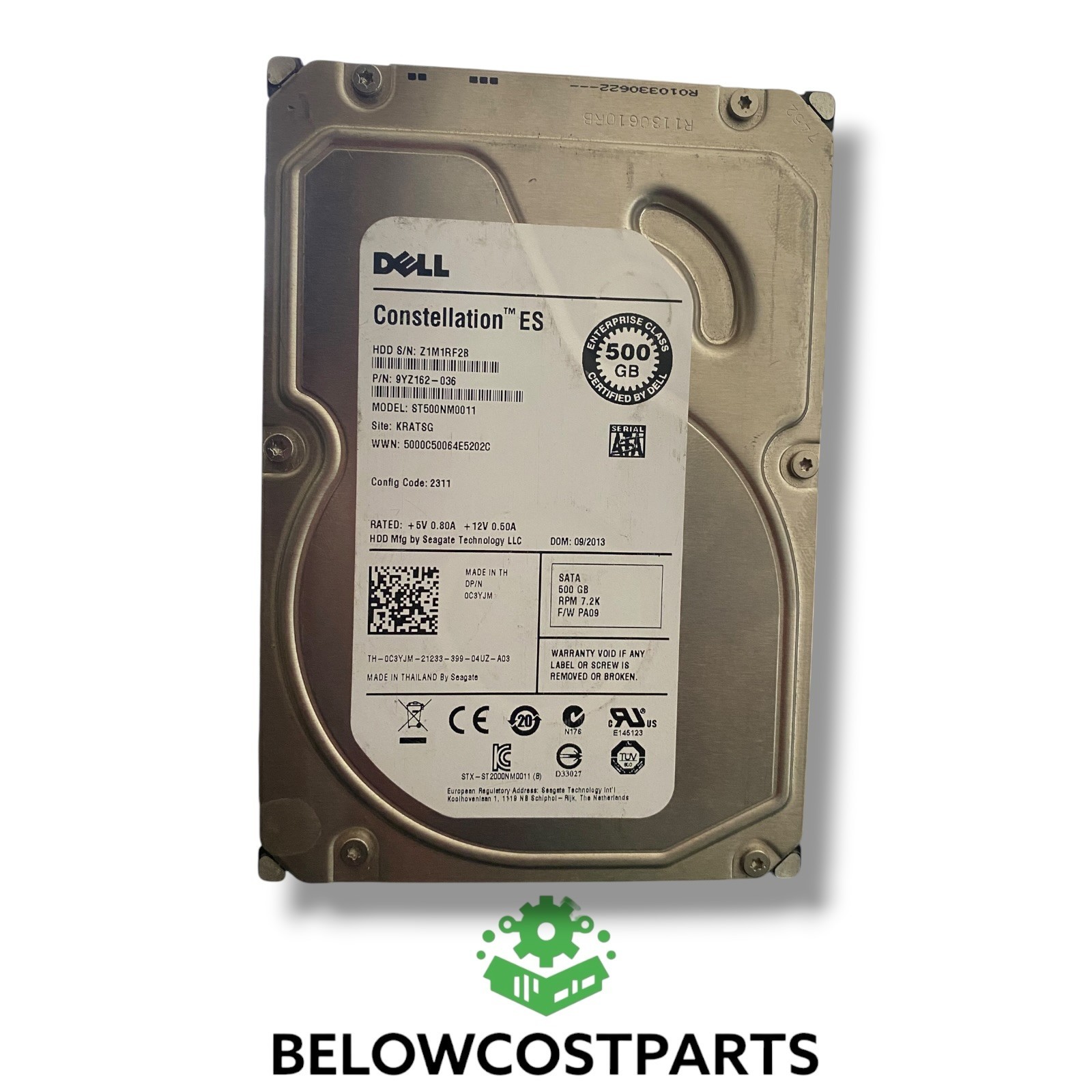 💻 Dell Seagate Constellation ES 500GB 7.2K SATA 3.5" HDD ST500NM0011 0C3YJM ⚙️