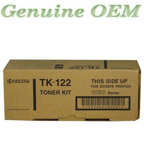 1T02G60US0/TK122,TK-122 Original OEM Kyocera Toner, Black Genuine Sealed