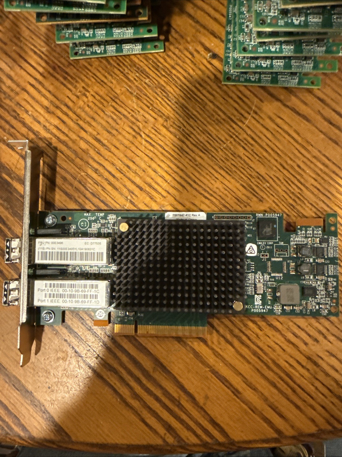 IBM 577F 00E3496 16GB 2-Port PCIe Fiber Channel Adapter w/ SFPs