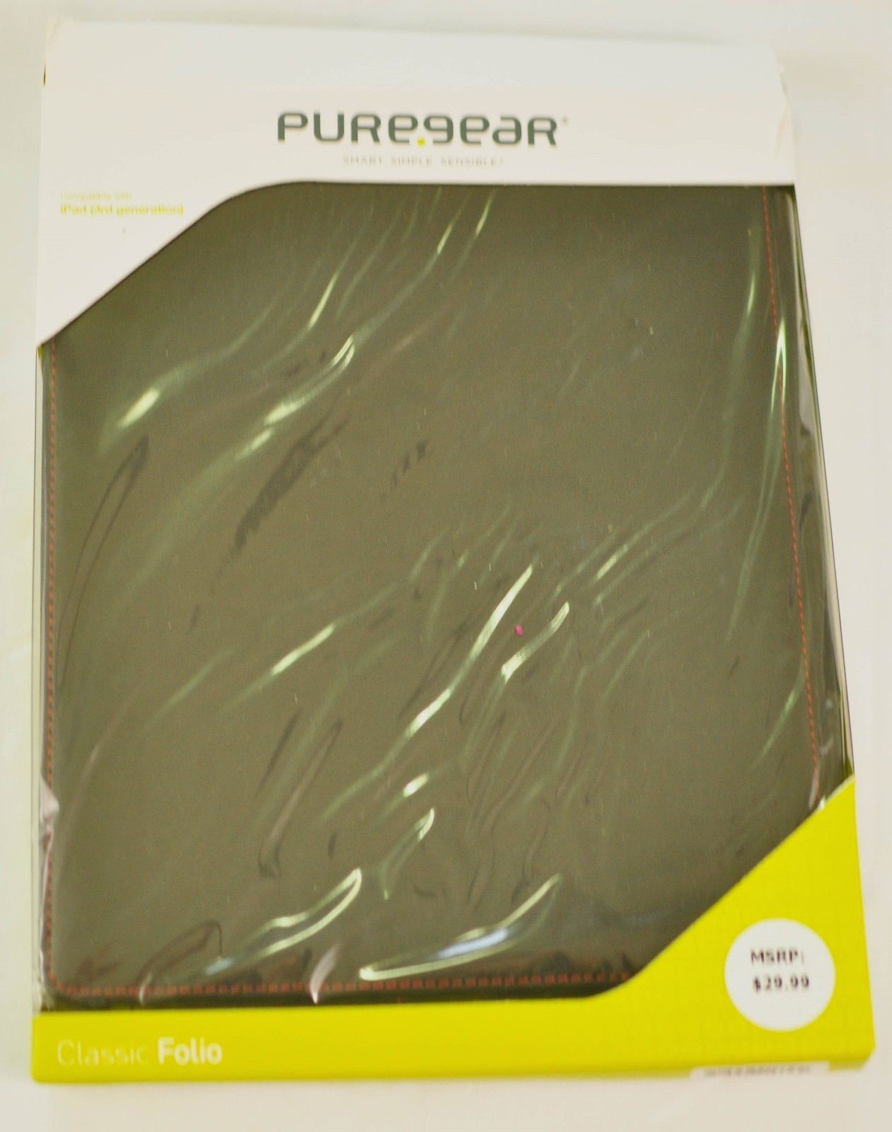 Pure Gear ipad 3rd generation black slim folio adds protection msrp $29,99