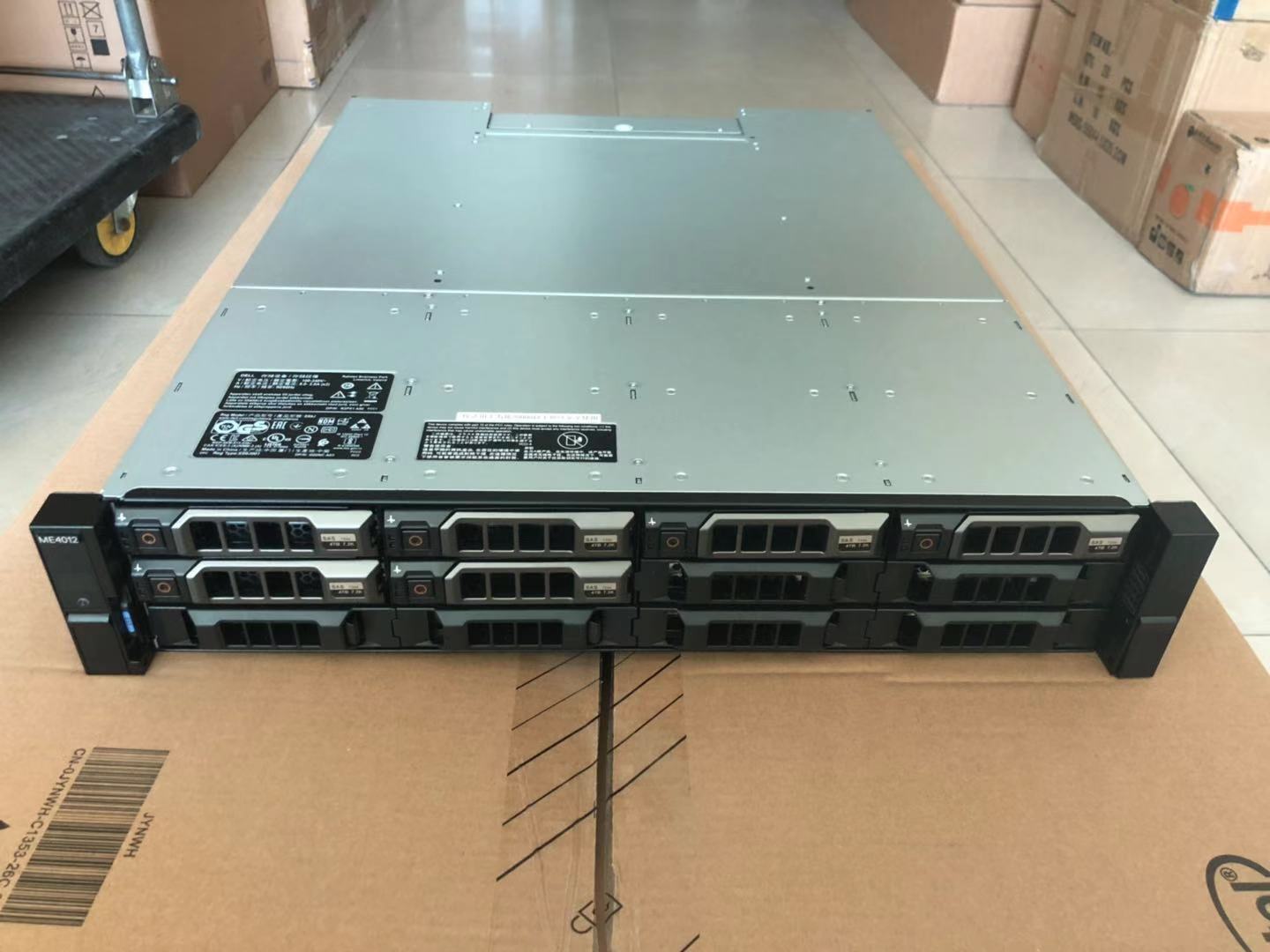 New Dell ME4012 H0GFG PowerVault 12x4Tb Chassis w/Dual 16GFC Storage Controller