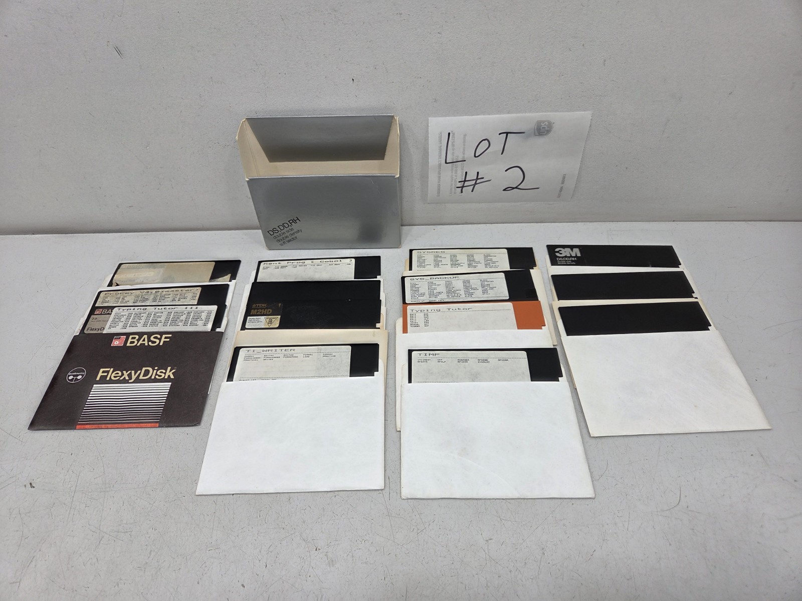 Lot #2 - Vintage 80s 5.25" Floppy Disk Lot Diskette Programs, Games, And Files 