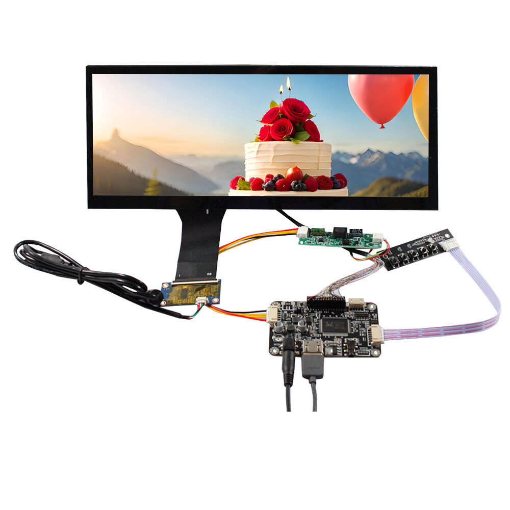 HDLCD Controller Board 12.3inch 1920x720 IPS Capacitive Touch Panel LCD