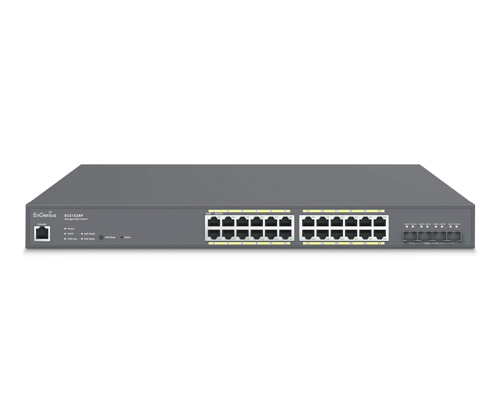 EnGenius ECS1528P — Cloud‑Managed 24‑Port Gigabit PoE+ Switch with 4× 10G SFP+ U