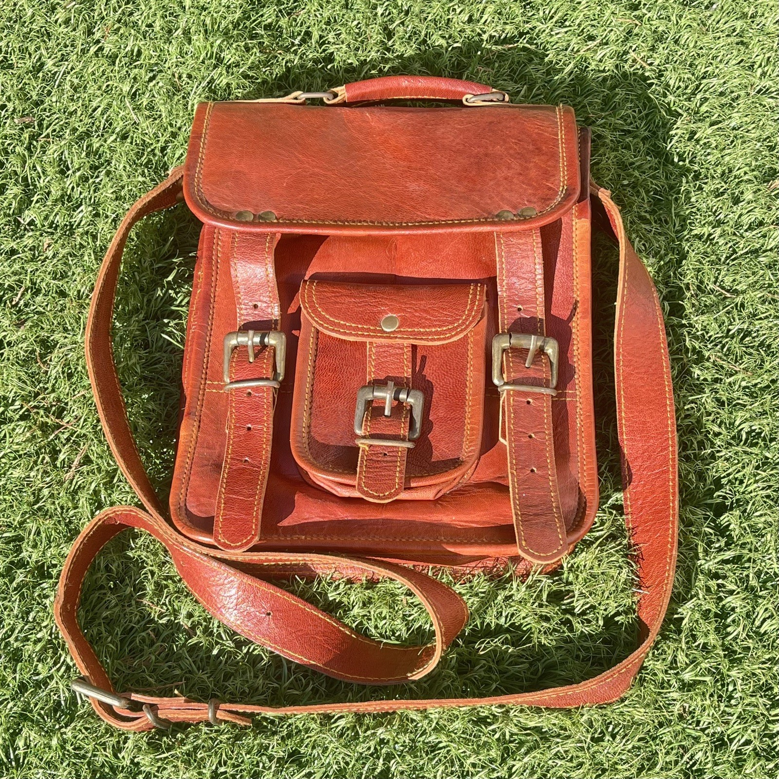 Vintage Genuine Leather iPad/Tablet/tab/Kindle Satchel Cross Body Shoulder Bag