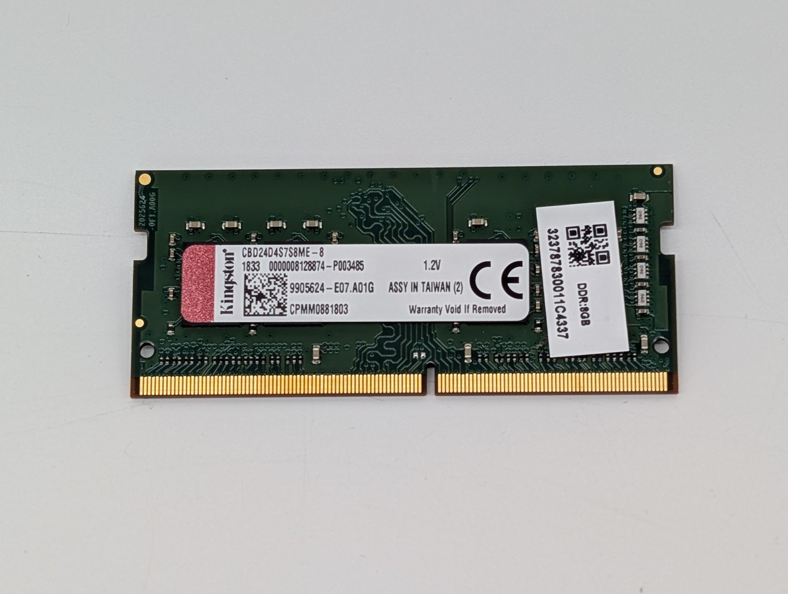 Kingston 8GB DDR4 SODIMM 2400Mhz RAM CBD24D4S7S8ME-8
