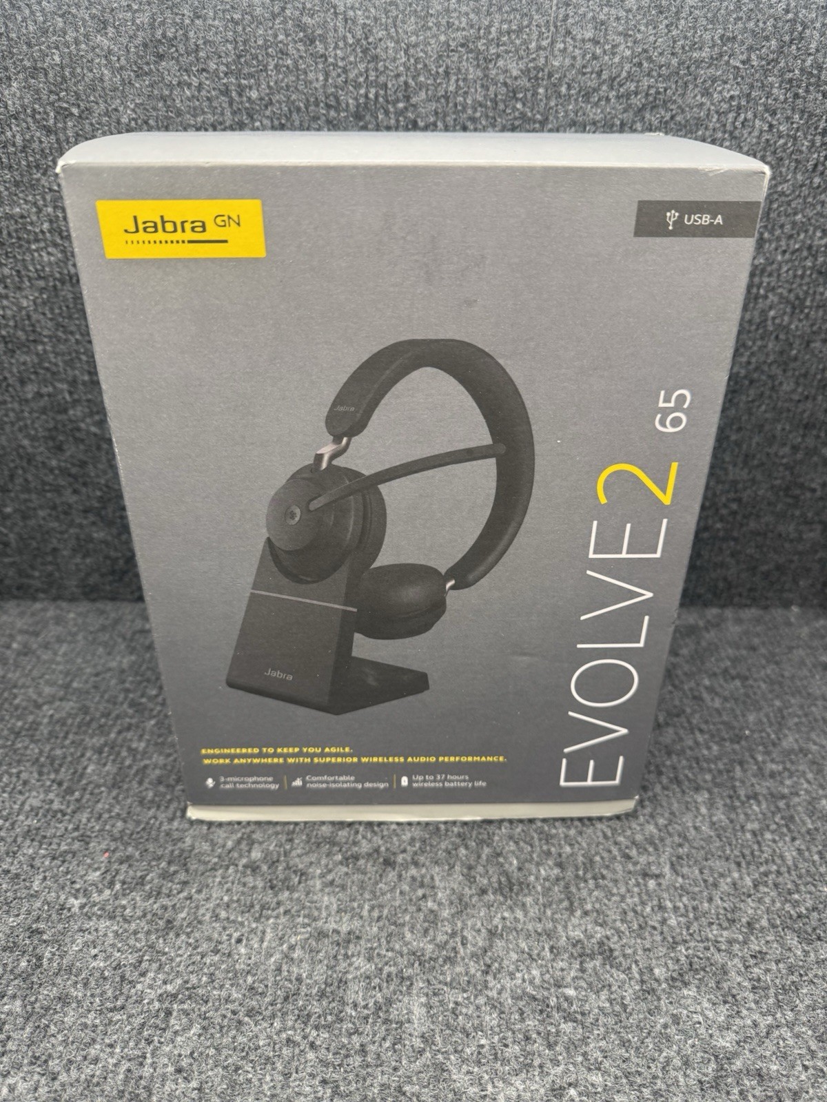 Jabra Evolve2 65 Wireless Headset Stereo Bluetooth MS Teams Work HSC110W UC GN