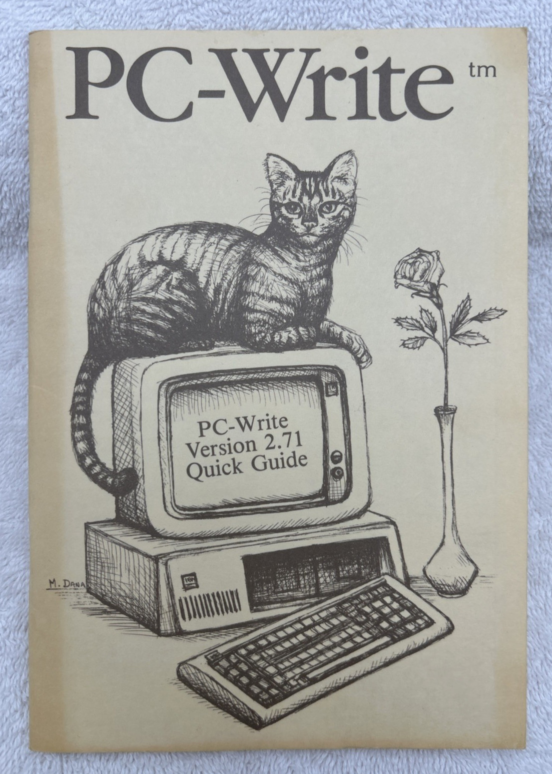 Rare Vintage 1987 Quicksoft PC-Write Version 2.71 Computer Software Quick Guide
