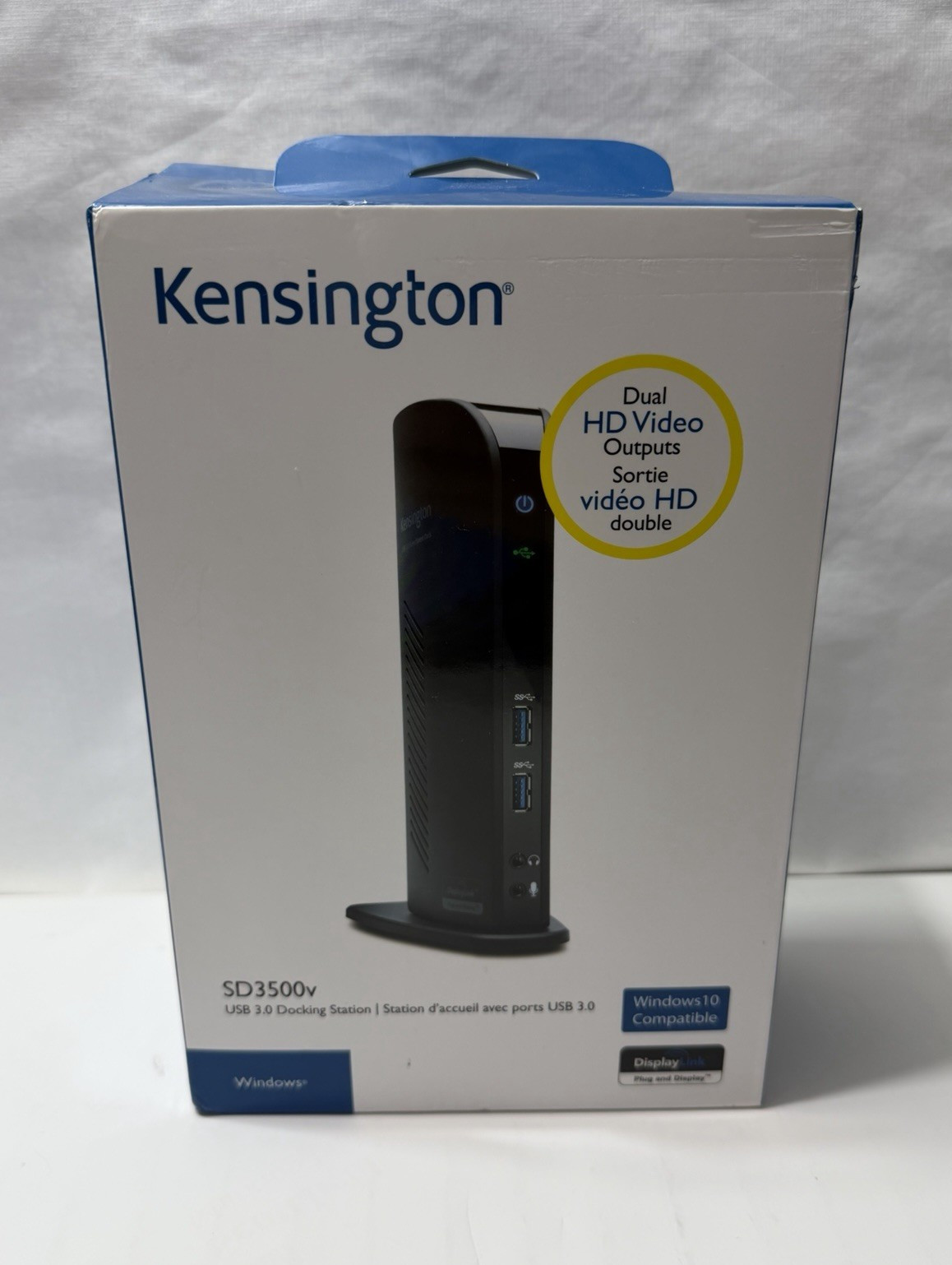 Kensington SD3500v USB 3.0 Docking Station Dual Video Outputs-New Sealed- F/SHIP