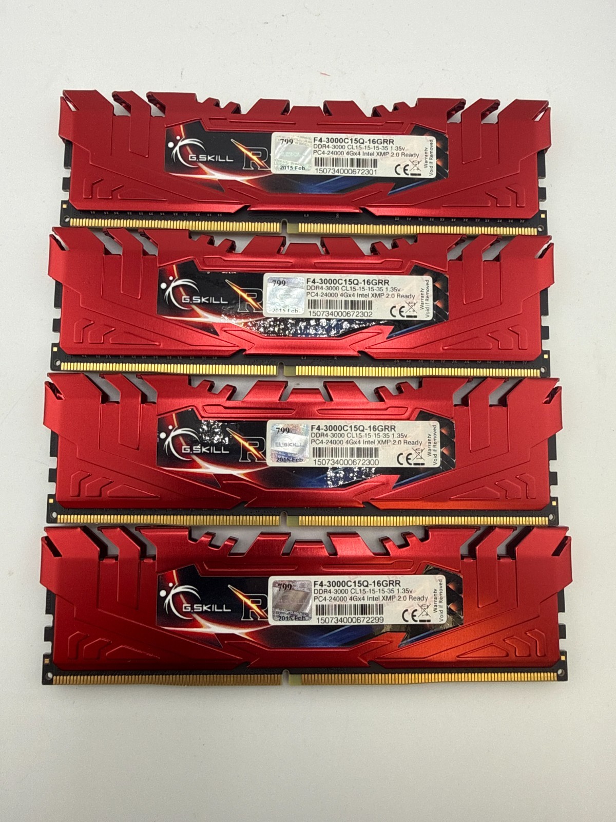 G.SKILL RIPJAWS 4 16GB (4x4GB) F4-3000C15Q-16GRR DDR4 Memory Set