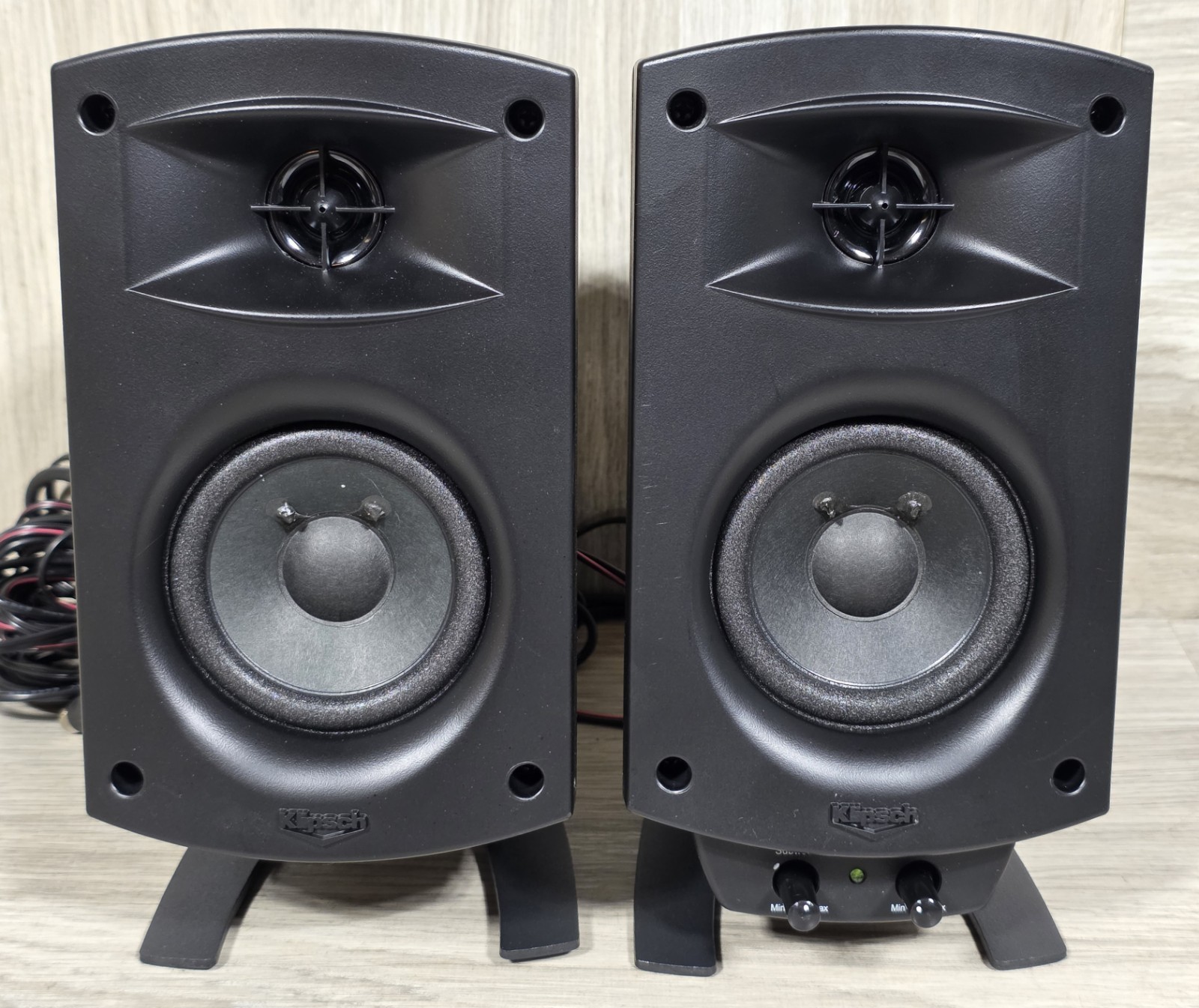 Klipsch ProMedia THX Satellite Speakers Pair Powered Computer Speakers - TESTED 