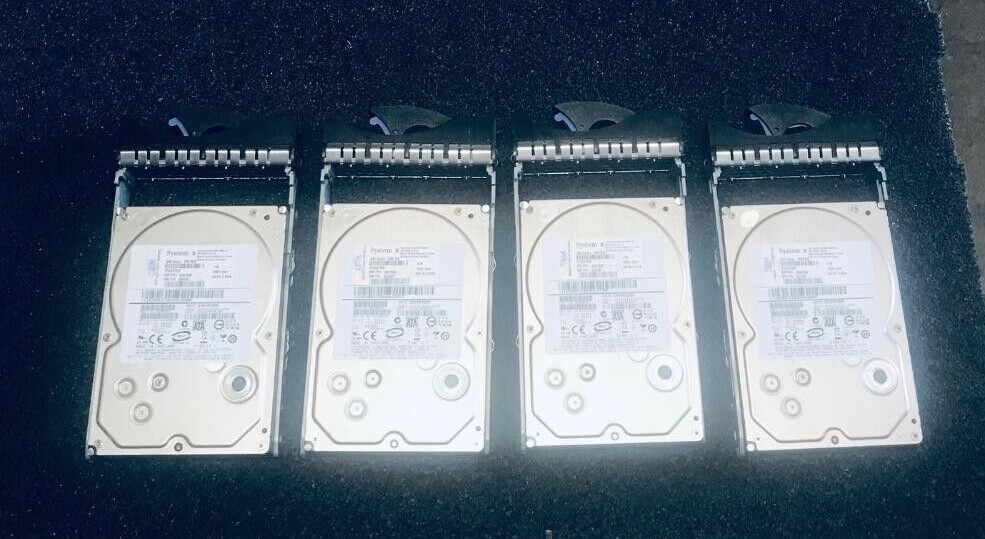 Lot of 4 IBM System X Server Hard Disk 1TB HDD 43W7626 43W7629 42C0497-7200 rpm
