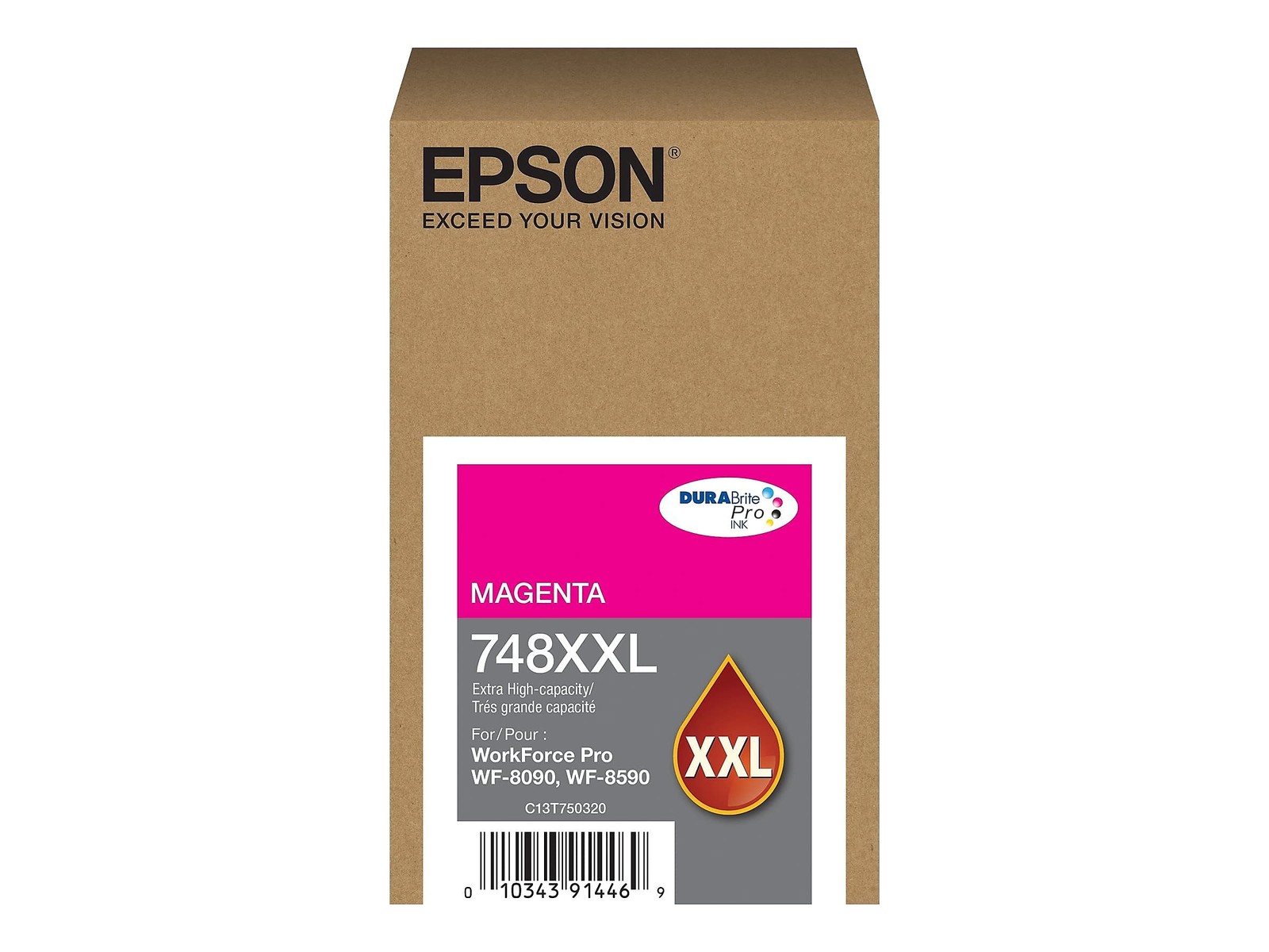 Epson 748 Magenta Ink Cartridge High Capacity 7000 Yield DURABrite Pro