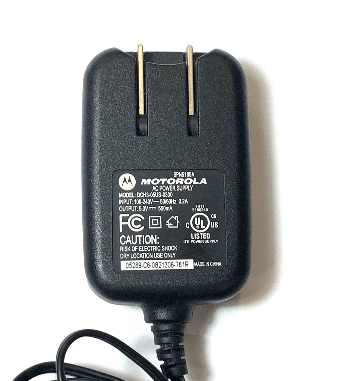Motorola AC Power Supply Model DCH3-05US-0300 (l)