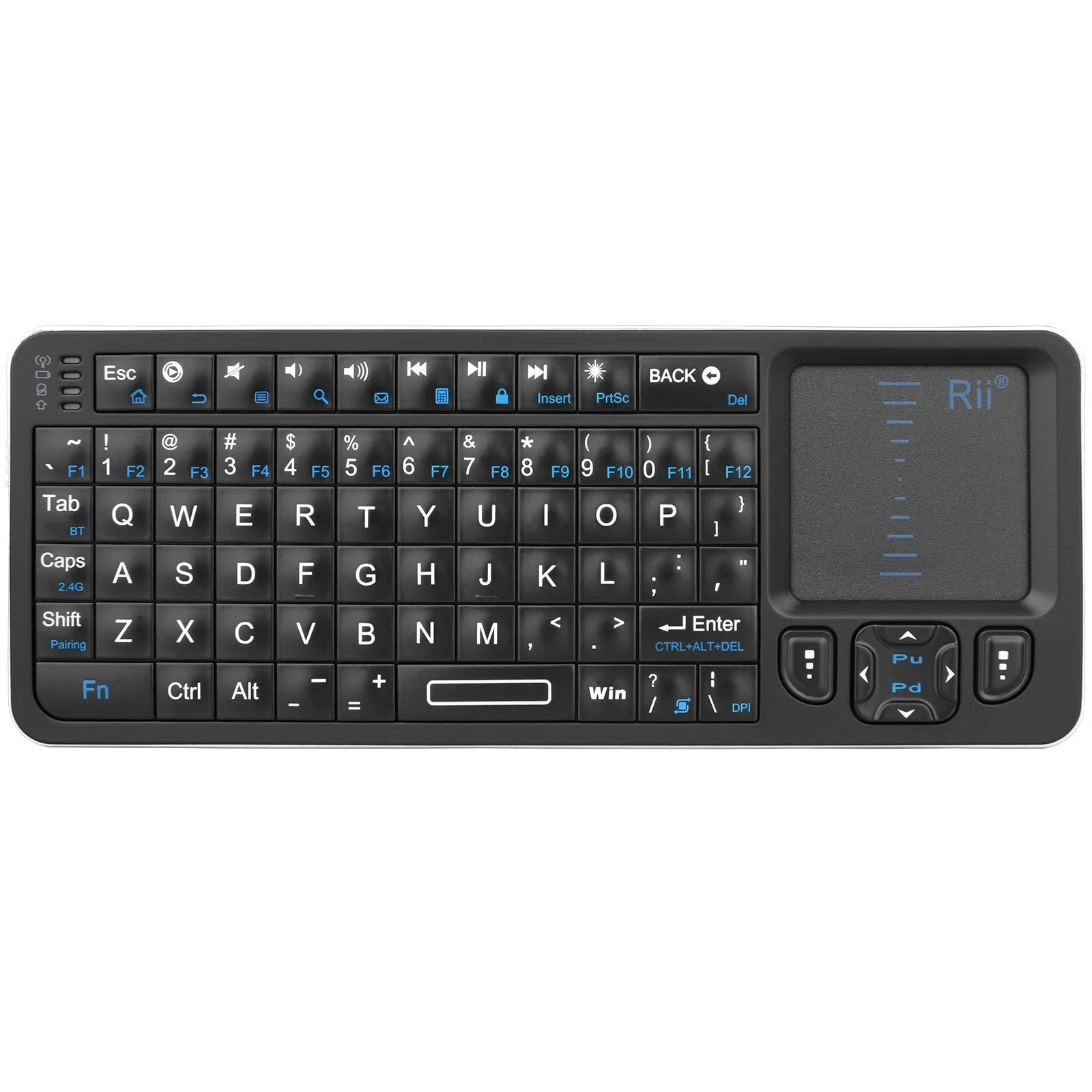 Rii K06 Mini Bluetooth Keyboard Backlit 2.4GHz Wireless Keyboard with IR Lear...