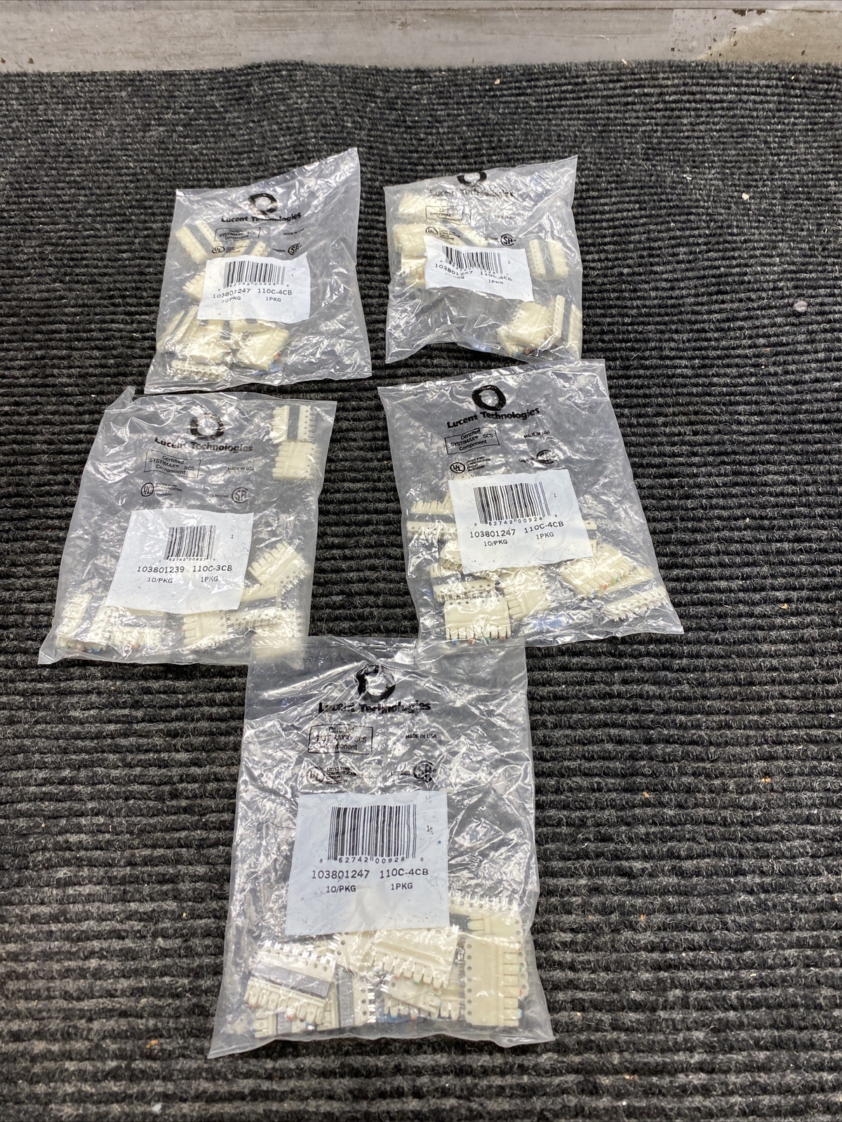 Lot of 5 LUCENT  110C-3CB 103801239 Connecting Clip Punch Block (Bag of 10)