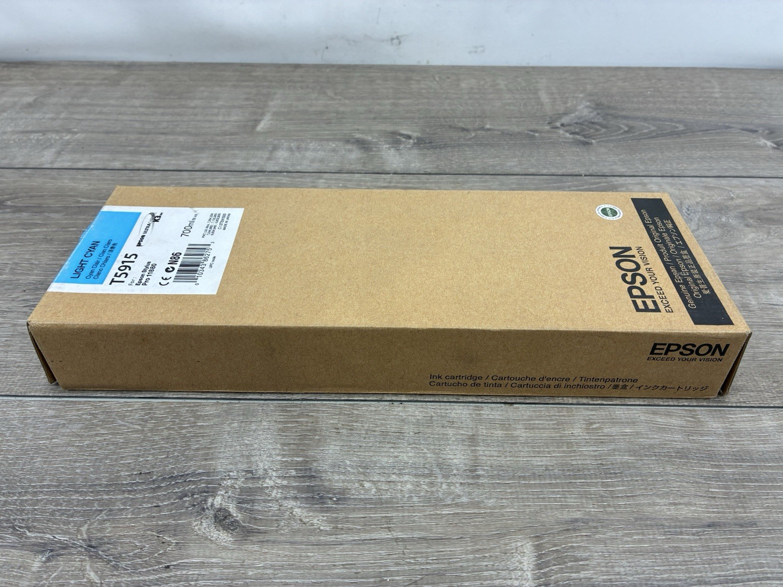 Epson T5915 Genuine Light Cyan Ink Cartridge 700ml Damaged Box 2013 Exp