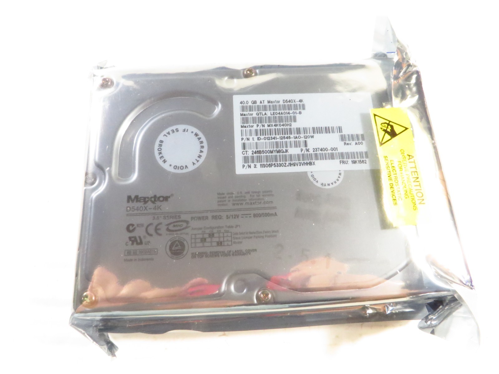 40.0 GB Maxtor D540X-4K 3.5 Series Hard Drive