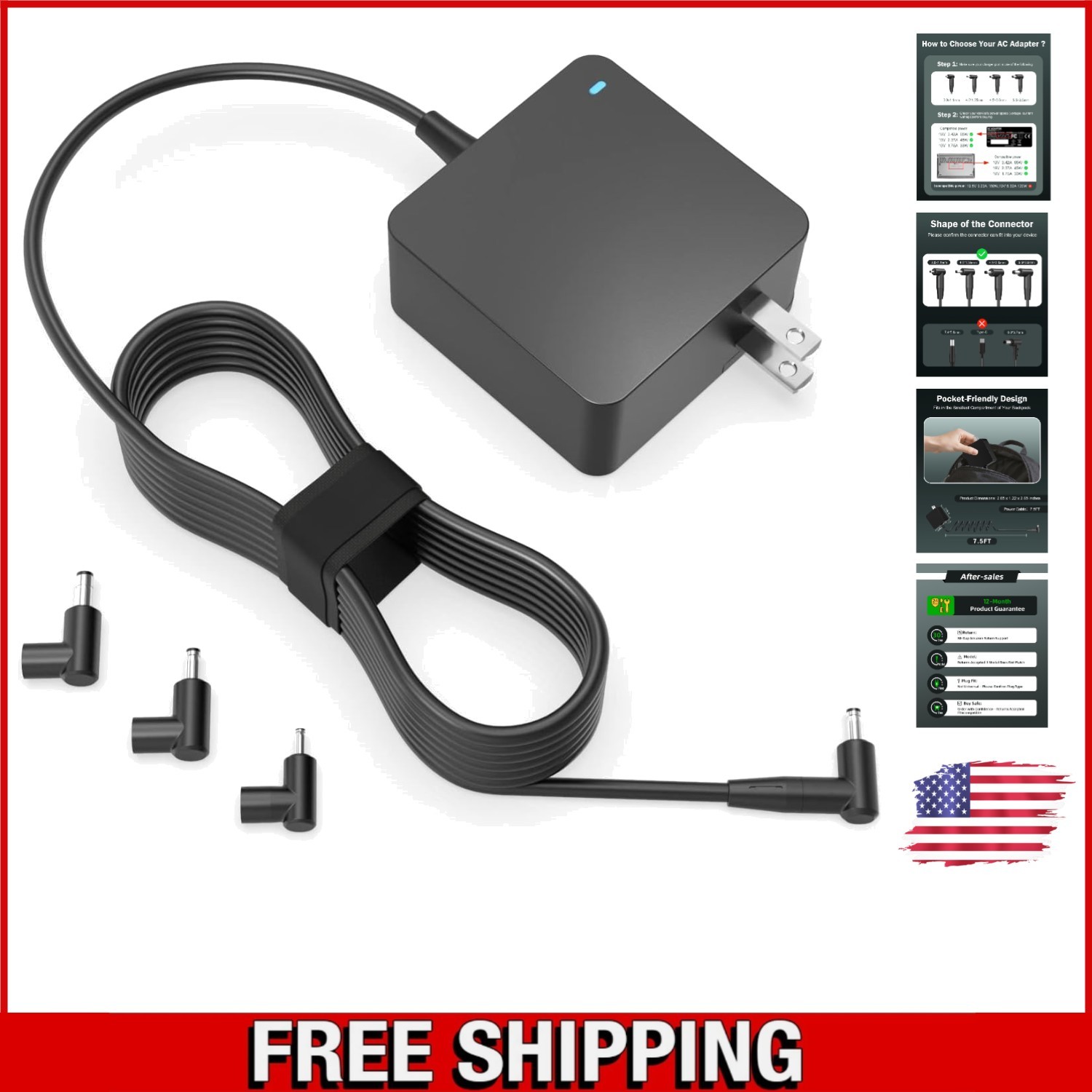 65W Laptop Charger for Asus VIVOBOOK, ZENBOOK & More - Safe & Reliable