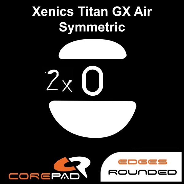 Corepad Skatez Xenics titanium GX air symmetric mouse feet mouse glider PTFE Teflon