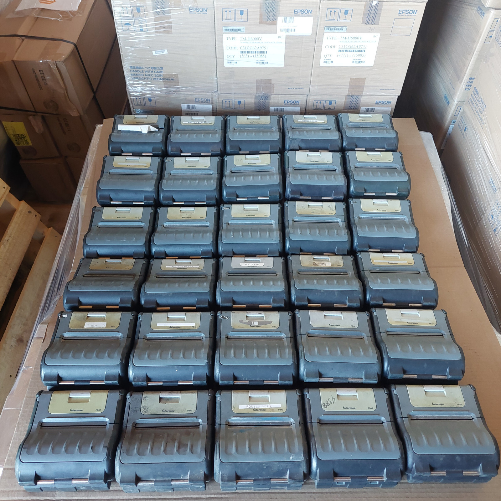 Lot of 30x Intermec PB42 Portable Receipt Barcode Printer (For Parts)