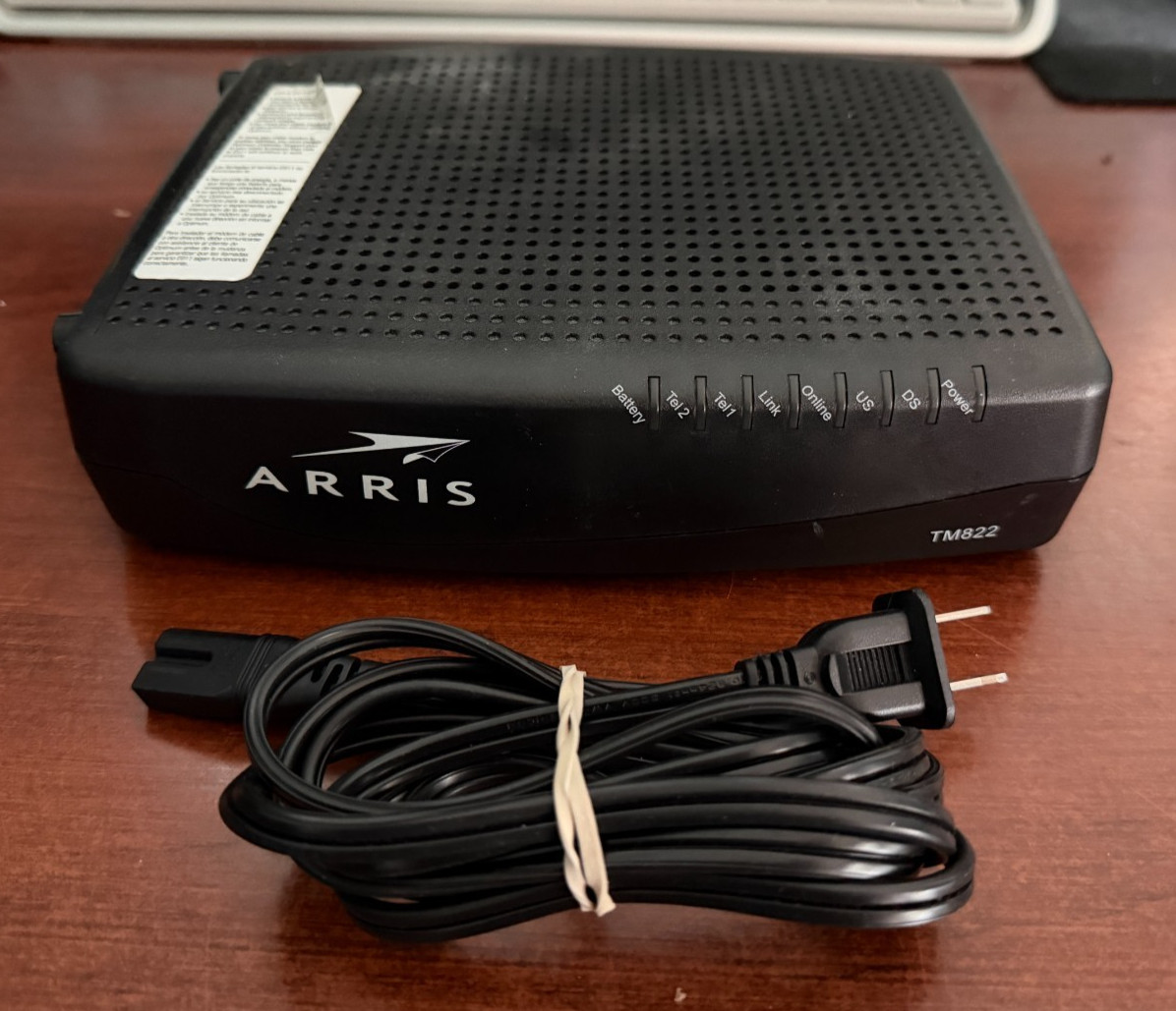 ARRIS TM822G Touchstone DOCSIS 3.0 8x4 Telephony Cable Modem + Power Cord