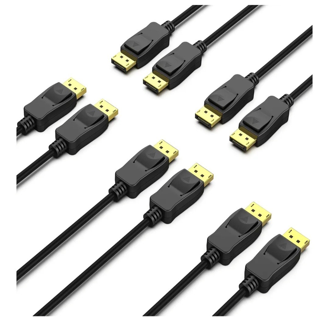 Certified 4k DisplayPort to DisplayPort 6 Feet Cable 4K@60Hz, 2K@144Hz 5 Pack