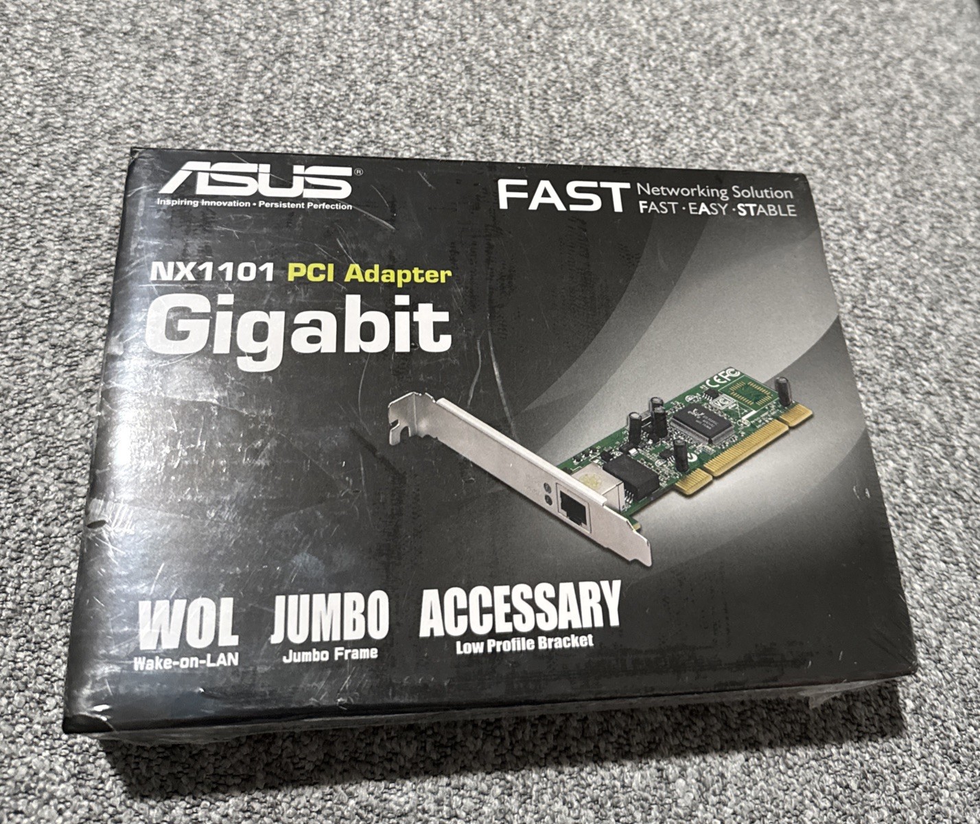 ASUS NX1101 PCI Adapter FAST Networking Solution WOL Jumbo Frame RJ-45 Connector