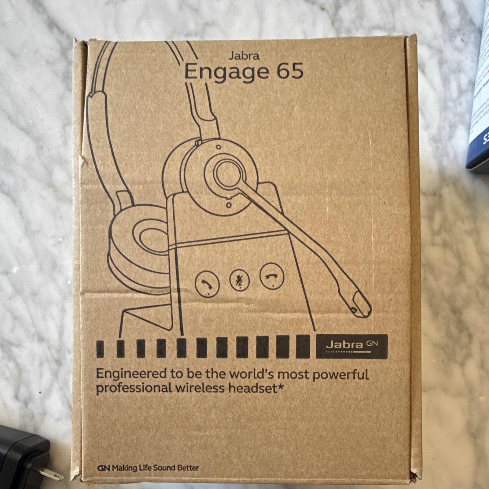 Jabra Engage 65 Wireless Stereo Noise Cancelling Over-Ear Headset Black