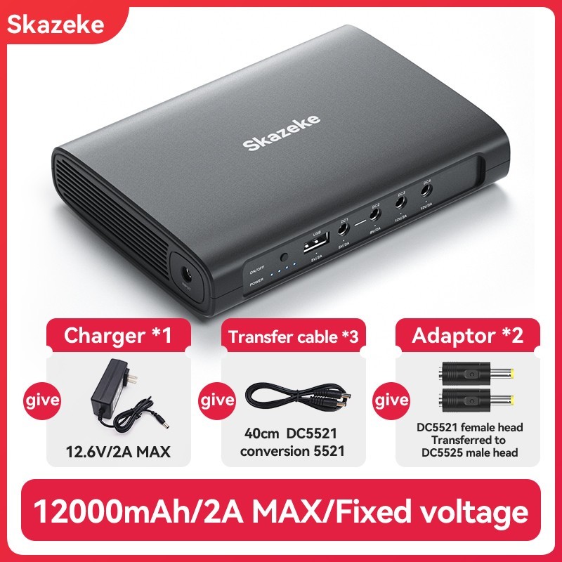 Mini UPS 27000mAh 5V/9V/12V Uninterruptible Power Supply for Router Camera WiFi