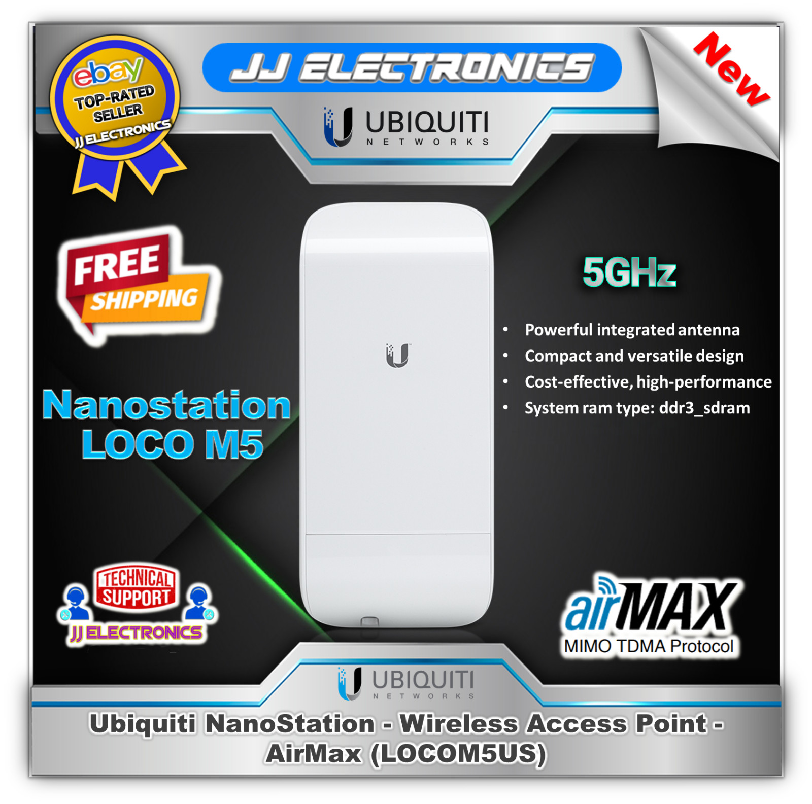 Ubiquiti Nanostation Loco M5 15 Kilometers Range 150+ Mbps Wireless Access Point
