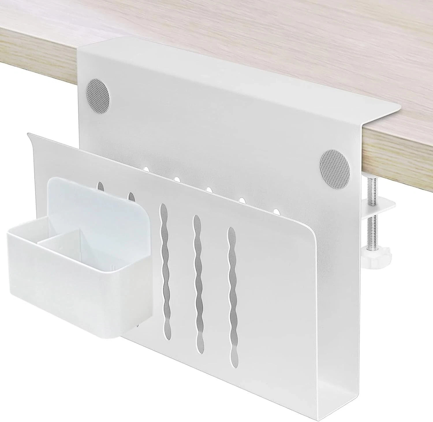 Desk Side Storage Laptop Holder with Anti-Scratch Pad & Magnetic Pen No Drill US