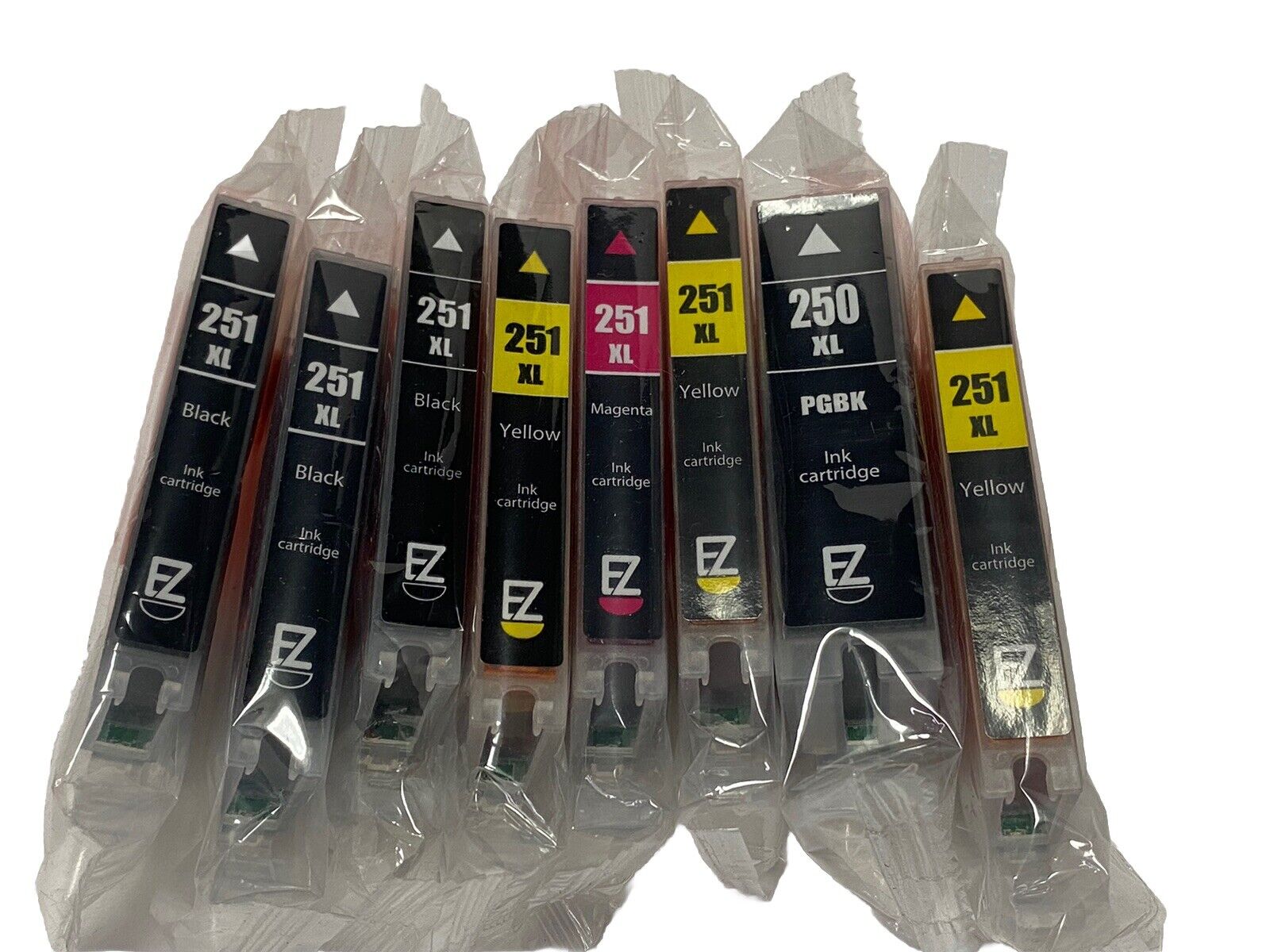 EZ Ink 251 XL New Blk Cyan Yel Ink Cartridge's 8 Pack Open Box