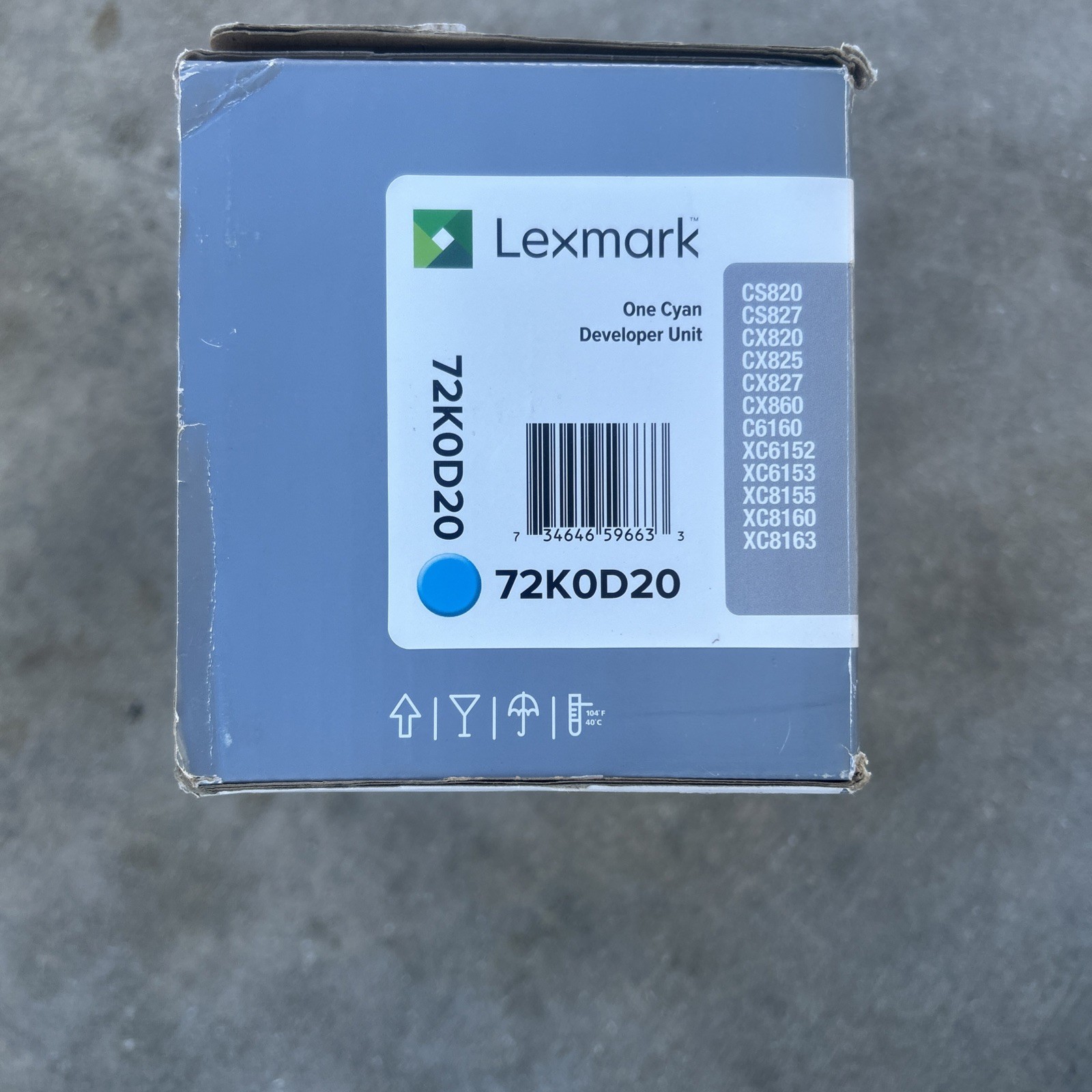 Lexmark 72K0D20 Cyan Developer Unit