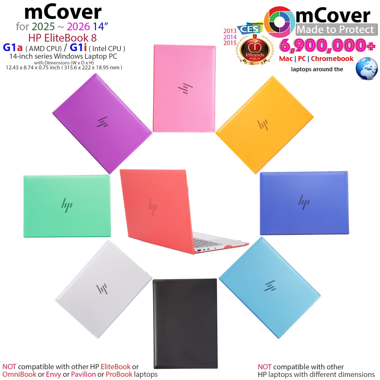 NEW mCover Case for 2025+ 14" HP EliteBook 8 G1a G1i 14 inch Windows Notebook PC