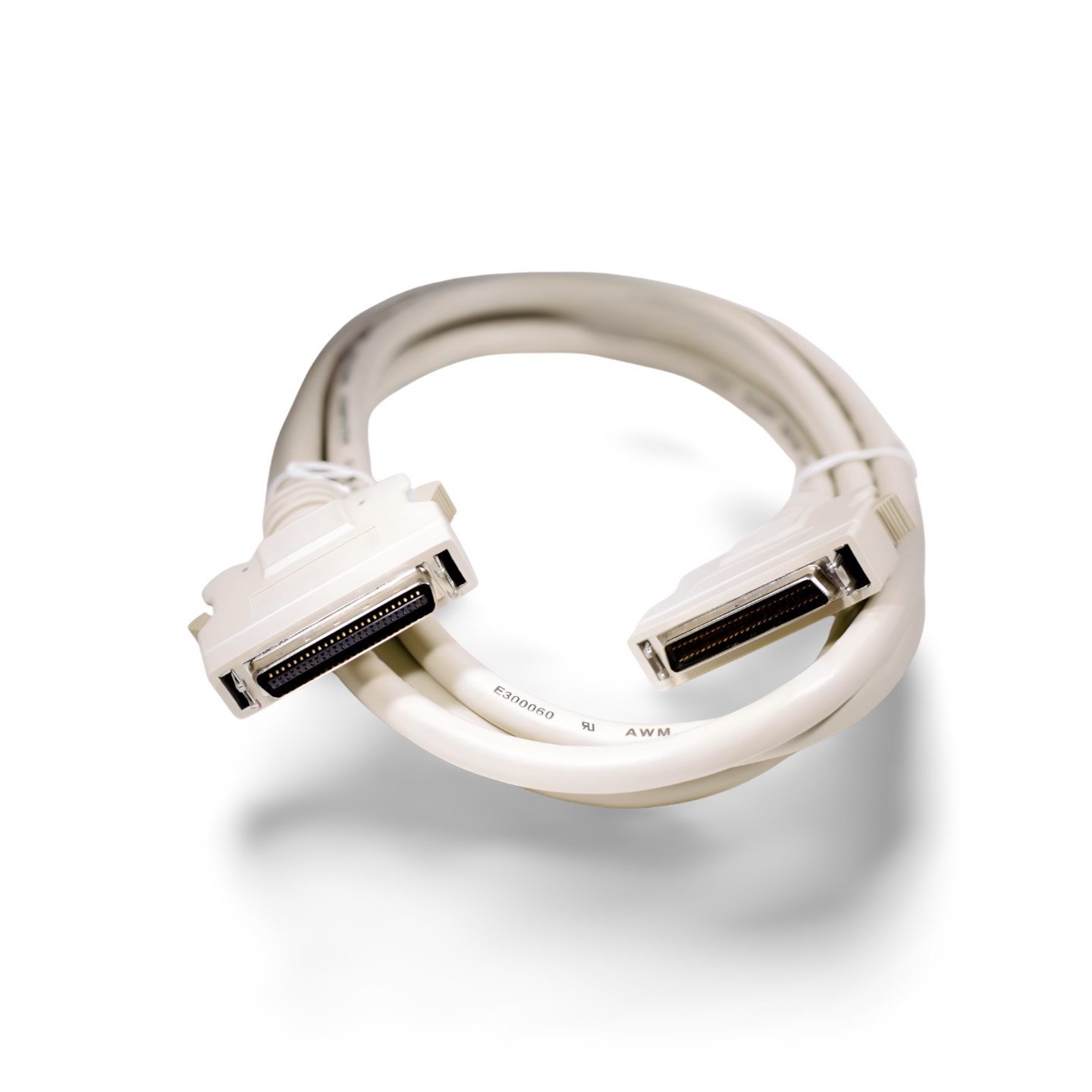6ft SCSI-II HPCN50 Male Latch to SCSI-II HPDB50 Male Fiery Rip Cable - Beige