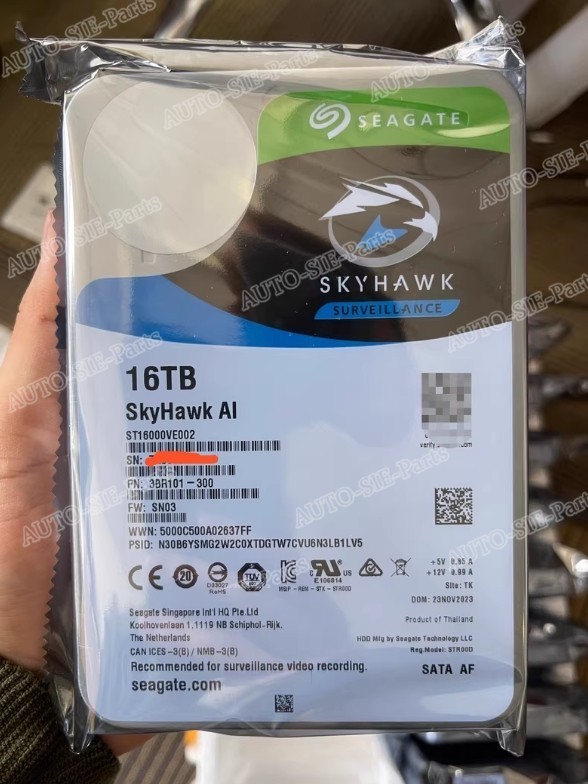 Seagate ST16000VE002 Skyhawk Ai 16TB SATA 256mb 3.5 7200rpm Hard Drive