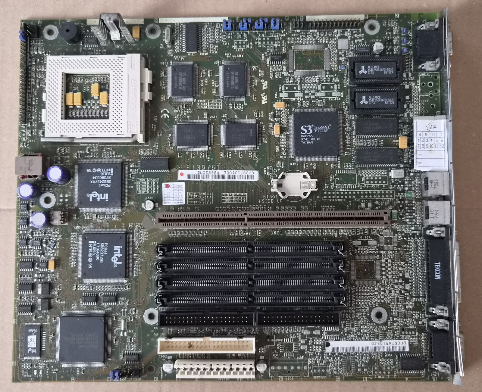 Packard Bell PB682 Socket 7 LPX Motherboard S3 Trio64V+ 430VX - Untested