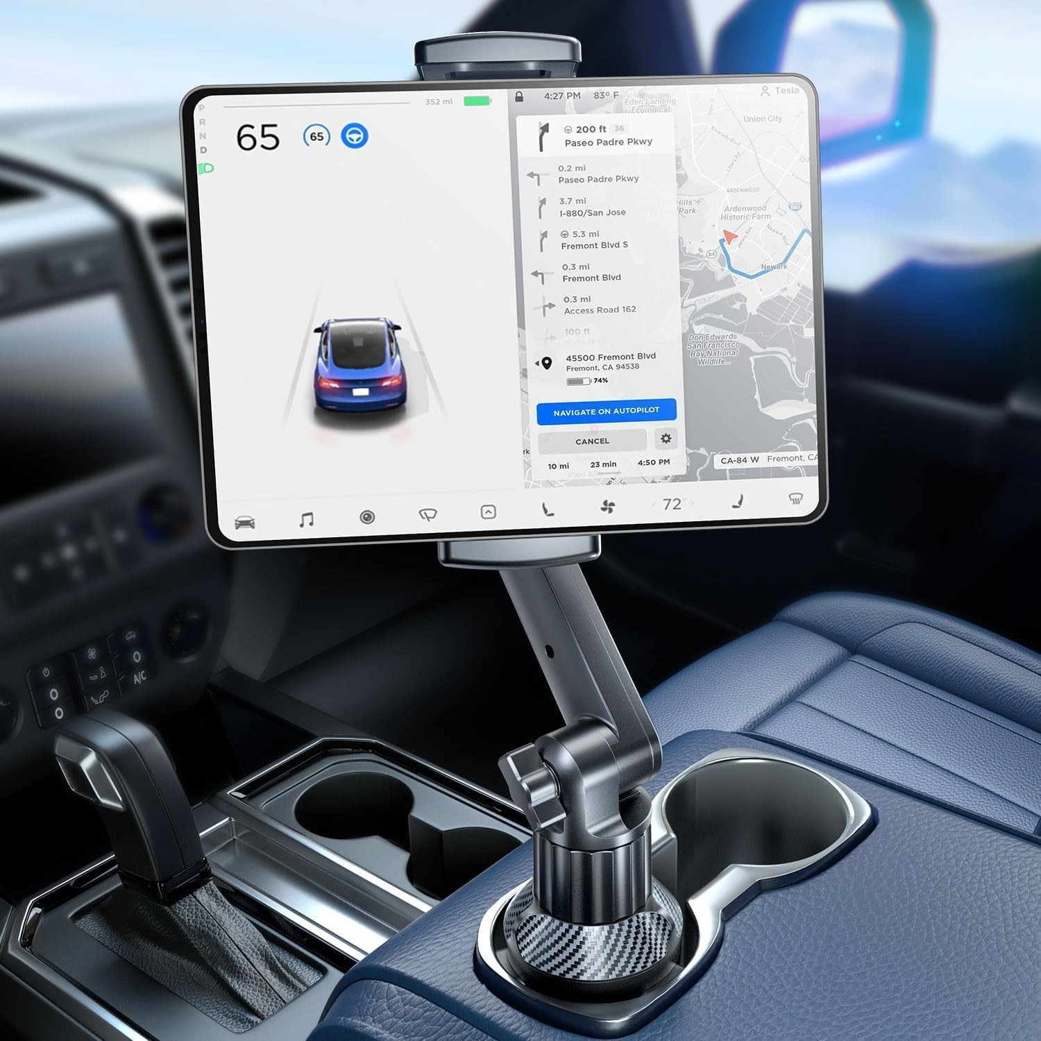 Universal Car Mount Car Cup Holder Phone Stand For 4.7-12.9" iPhone iPad Tablet