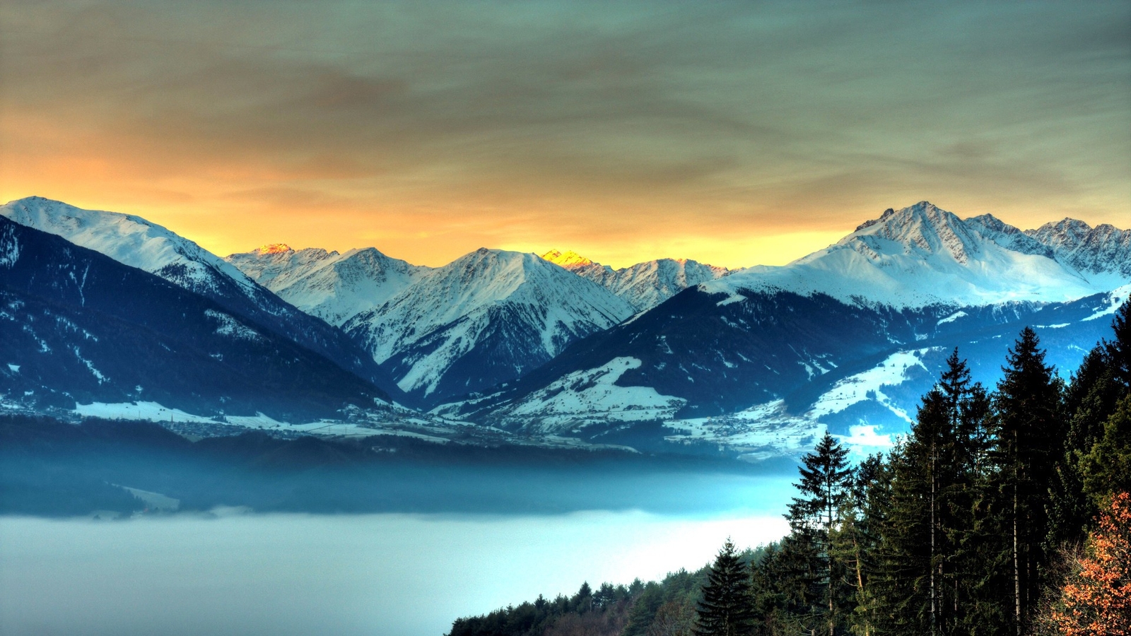 Landscape nature mountains hills clouds rocks evening Custom Gaming Mat Desk