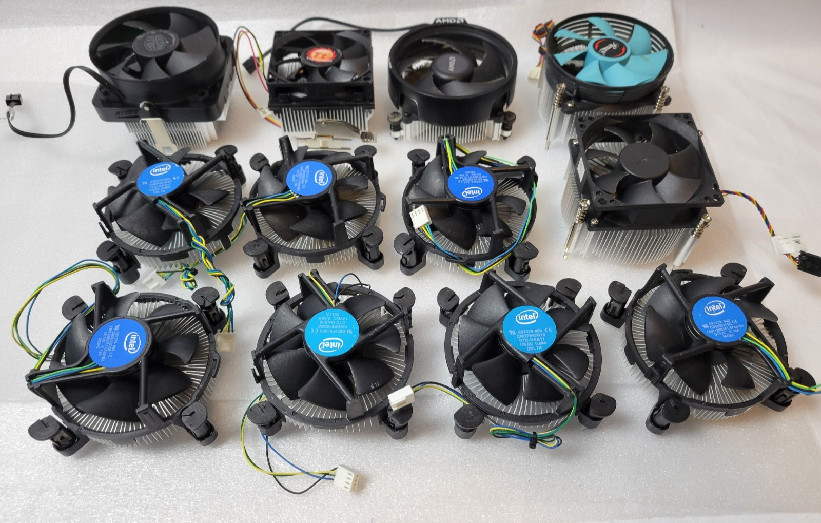 12x CPU cooler heatsink and Fan for AMD and Intel processors- Woking- AS-IS