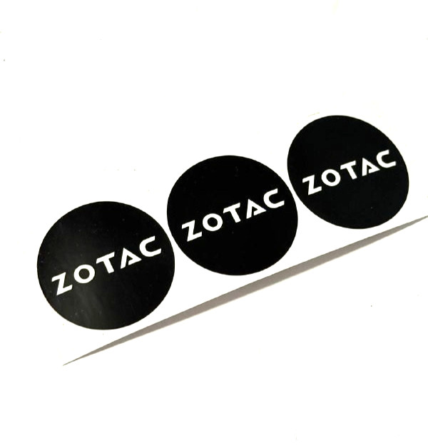 3 x GPU Graphics Card Fan Round  Sticker  Label Decal for ZOTAC, 30mm