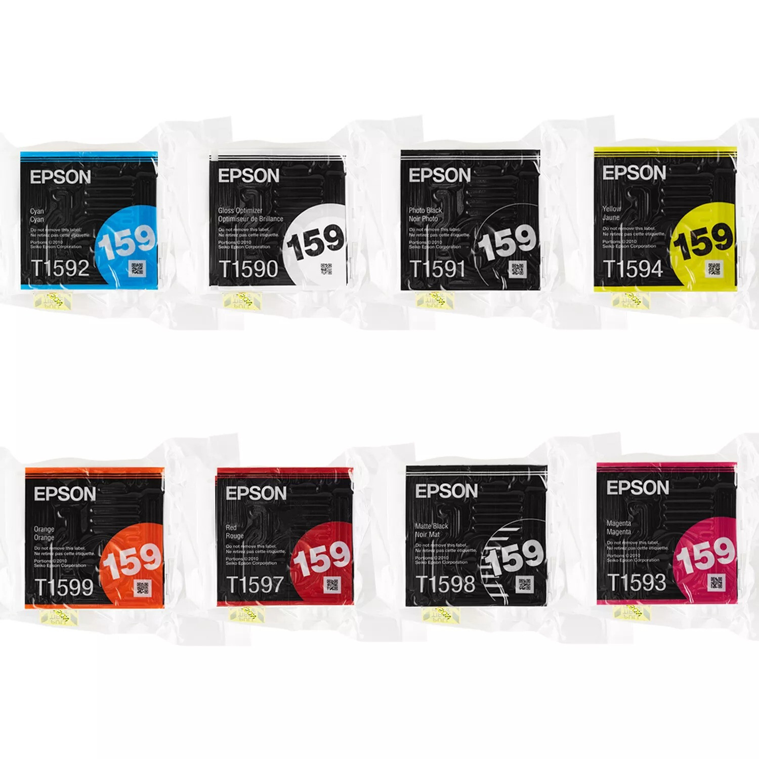 New sealed EPSON R2000 T159 Series Printer Ink Cartridges(8pcs)