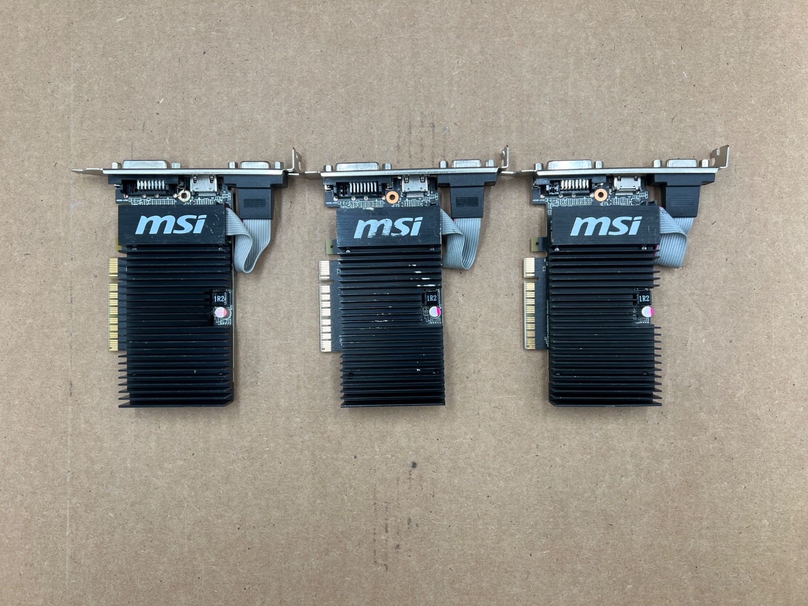 Lot of 3 MSI NVIDIA GeForce GT 710 1GB DDR3 Graphics Card