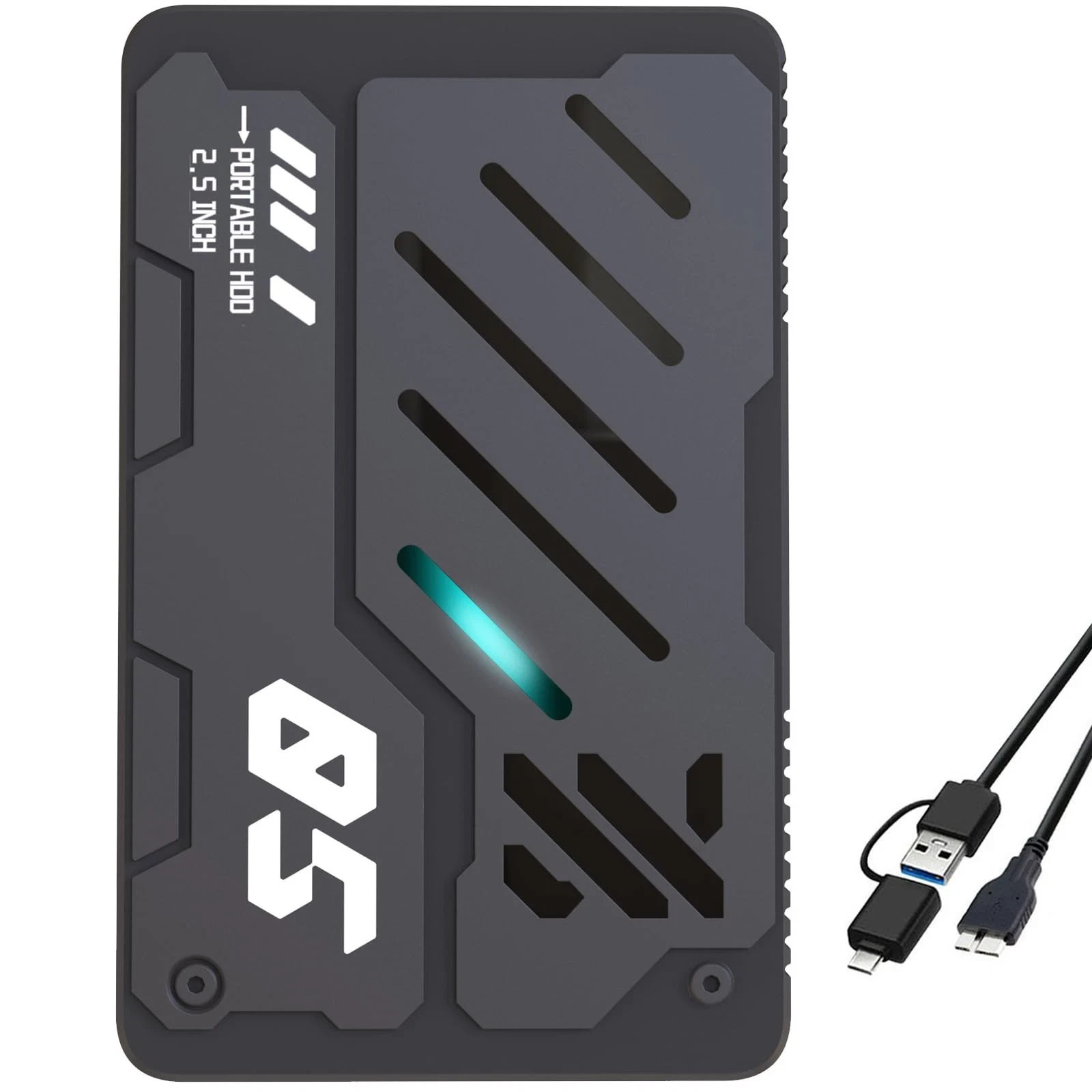Ultra Slim Portable External Hard Drive USB 3.0 HDD 250GB, Black