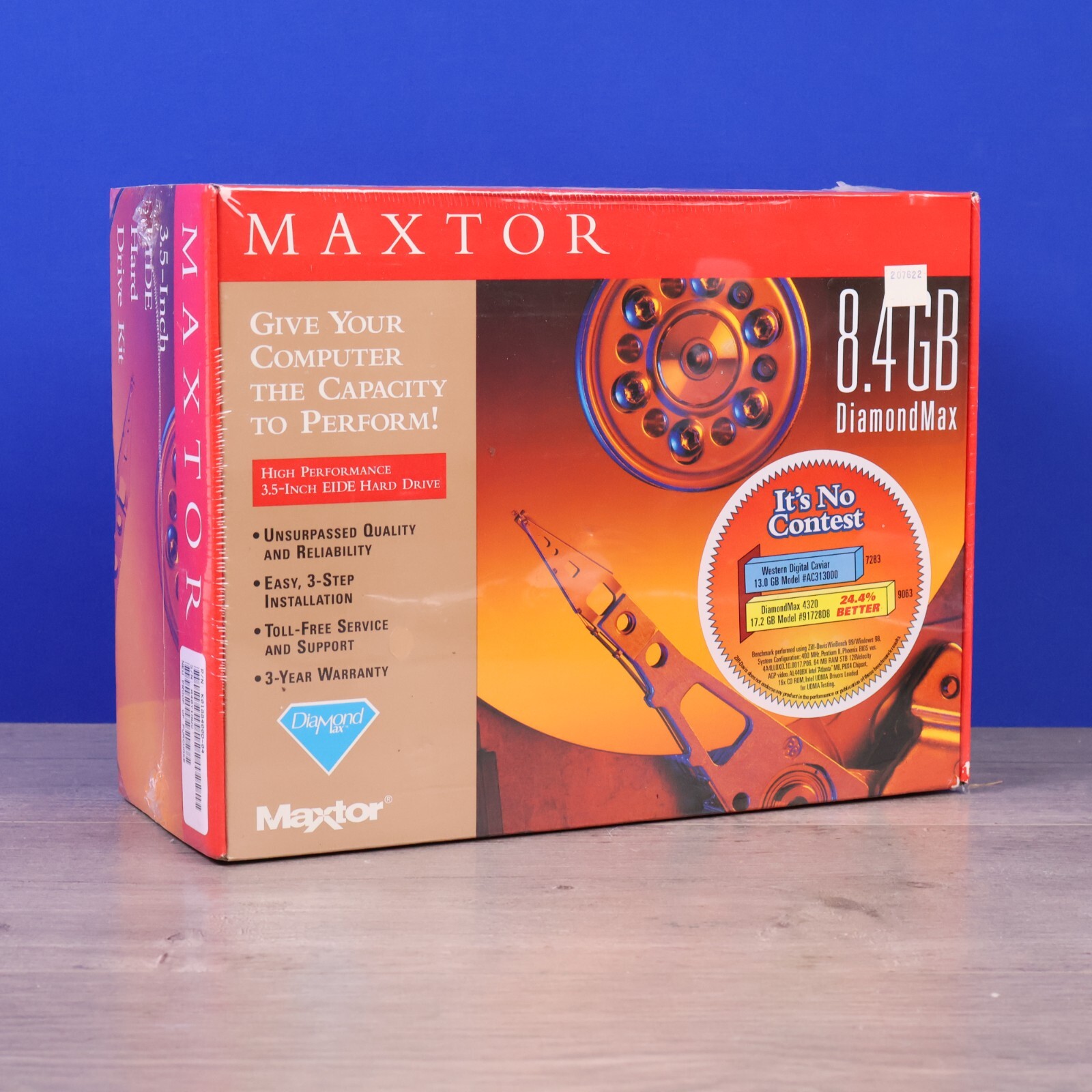 Rare MAXTOR 8.4GB DiamondMax 3.5" EIDE Hard Drive Kit K0188400D Brand New Sealed