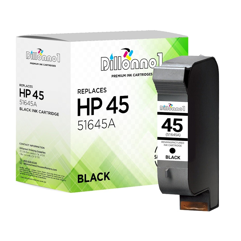 1PK Replacement for HP 45 51645A Black Ink Cartridge Deskjet 970 990C 995