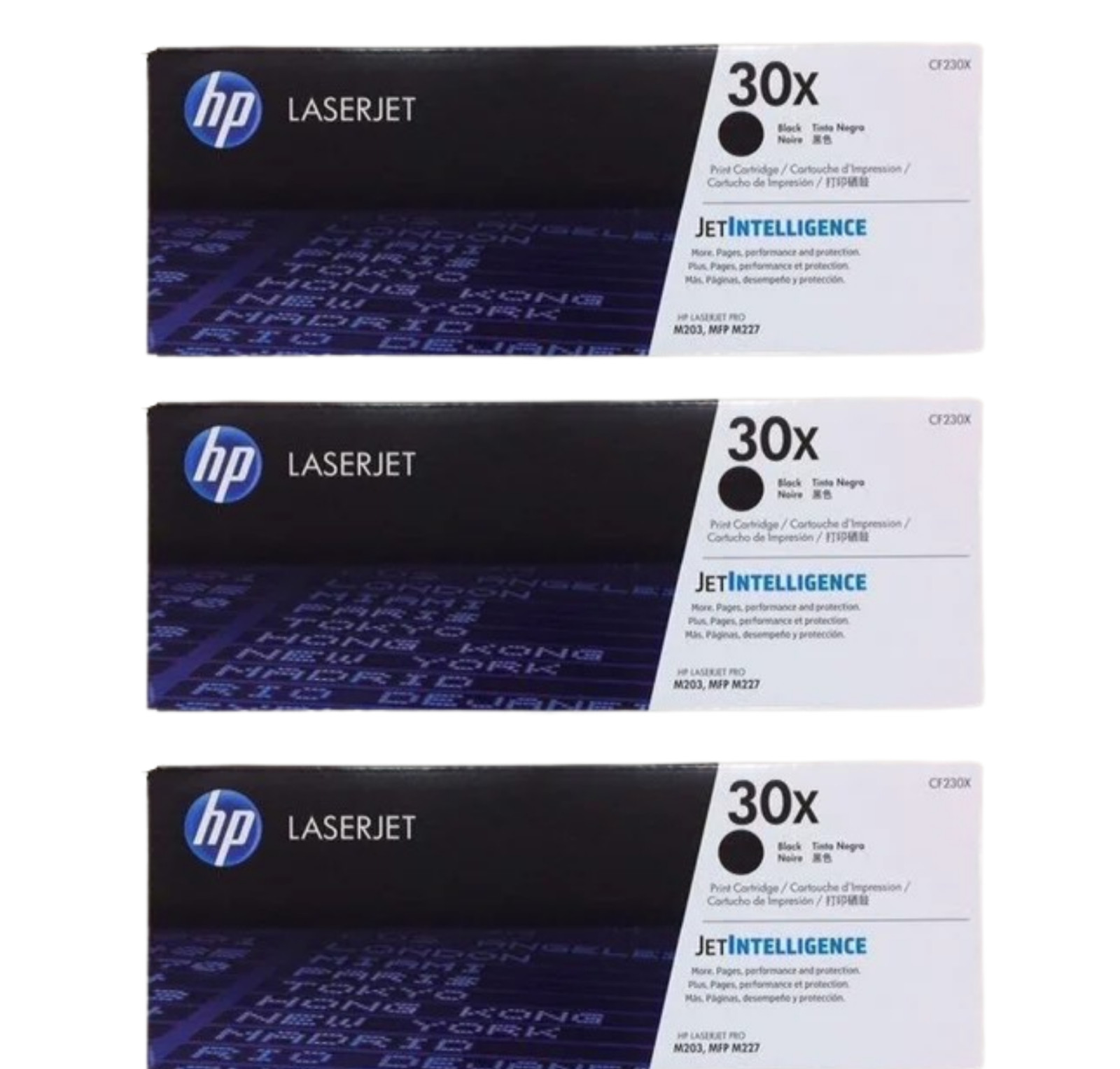 HP 30X Lot of 3 Black High Yield Toner Cartridge (Compatible) Sealed Box ✅