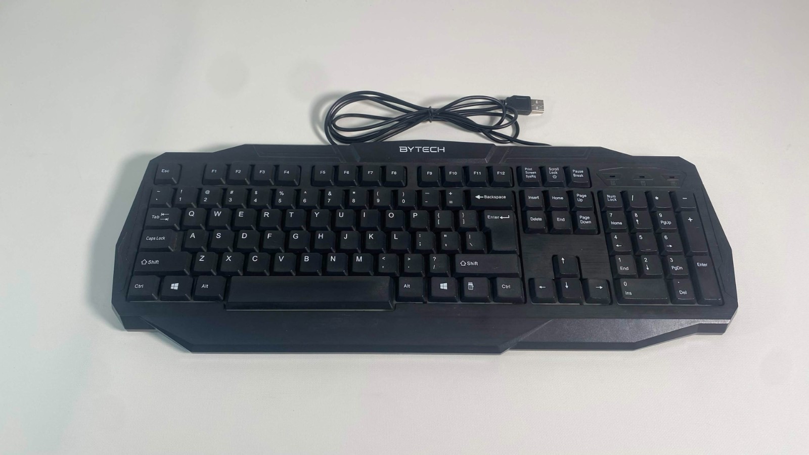 BYTECH Wired USB Keyboard Plug In Full Size Keyboard Tested Working